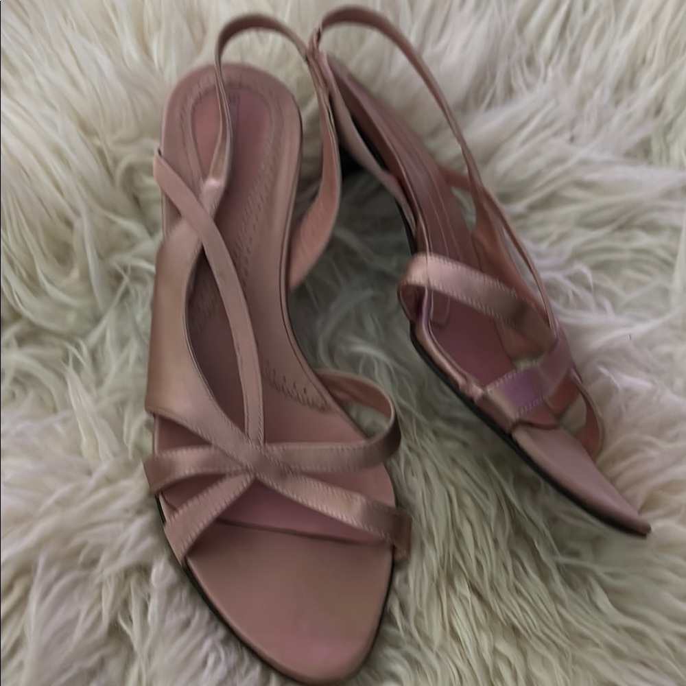BCBG Women's Strappy Kitten Heels - Pink